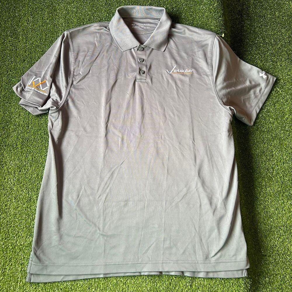 Under-armour Men's Grey and Blue Polo-shirts